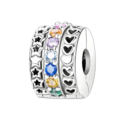 Клипс „Цветно сърце“